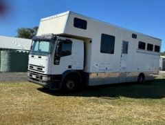2001 IVECO EUROCARGO 5 HORSE TRUCK &amp; LIVING FOR SALE ROSEWOOD VIC