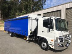 2018 HINO FD Truck With Small Crane &amp; Curtain Body for sale Baldvis WA