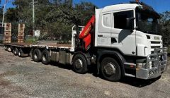 2006 Scania Tipper Crane Truck Quad Axle Float for sale Warner Qld
