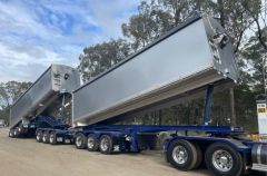 M&amp;K Trailers Road Train Lead Tri Axle A double set for sale Tennyson NSW