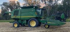 2004 John Deere 9860 with 936D Split Belt Front for sale Toowoomba Qld