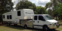 5TH WHEELER AND 2011 IVECO TWIN CAB DAILY TRUCK FOR SALE JIMBOOMBA QLD